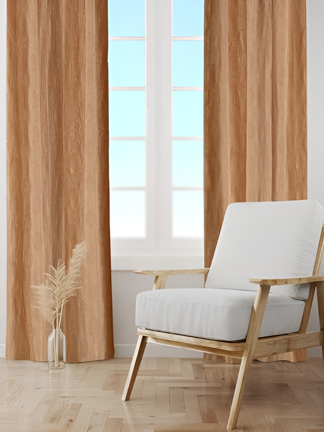 

Galaxy Home Decor Gold-Toned Set of 2 Floral Room Darkening Window Curtain