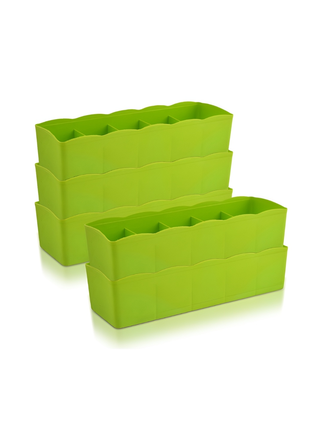 

Kuber Industries Green & Pink 5Pcs Reusable Multi-Utility Organisers