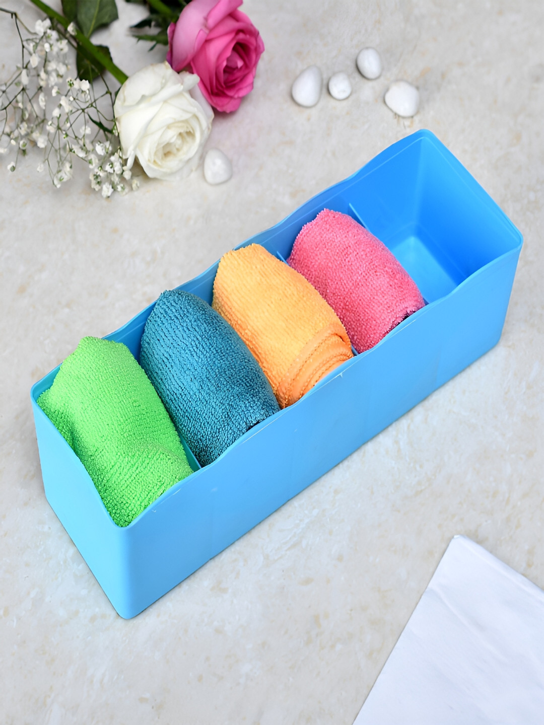 

Kuber Industries Yellow 5 Pieces Reusable Multi-Utility Organisers