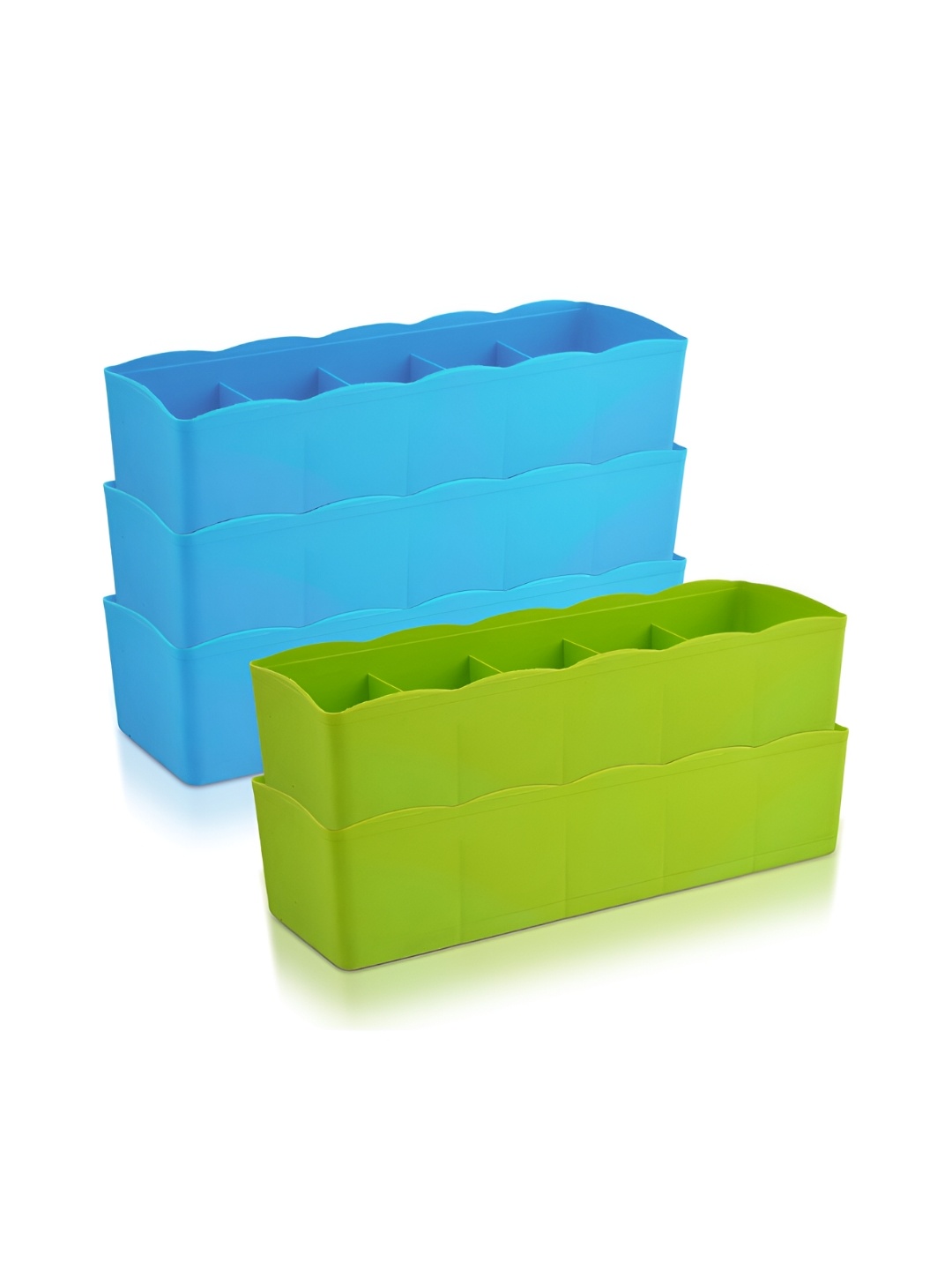 

Kuber Industries Blue 5 Pieces Reusable Multi-Utility Organisers