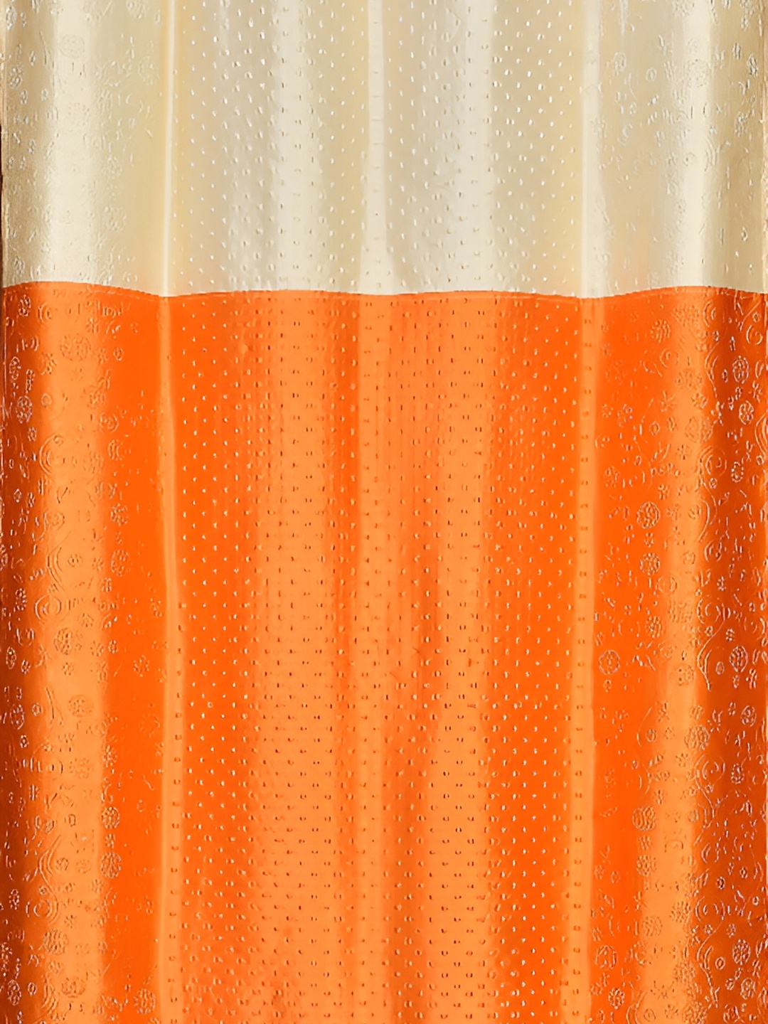 

Galaxy Home Decor Orange 2 Pieces Self Design Room Darkening Long Door Curtain