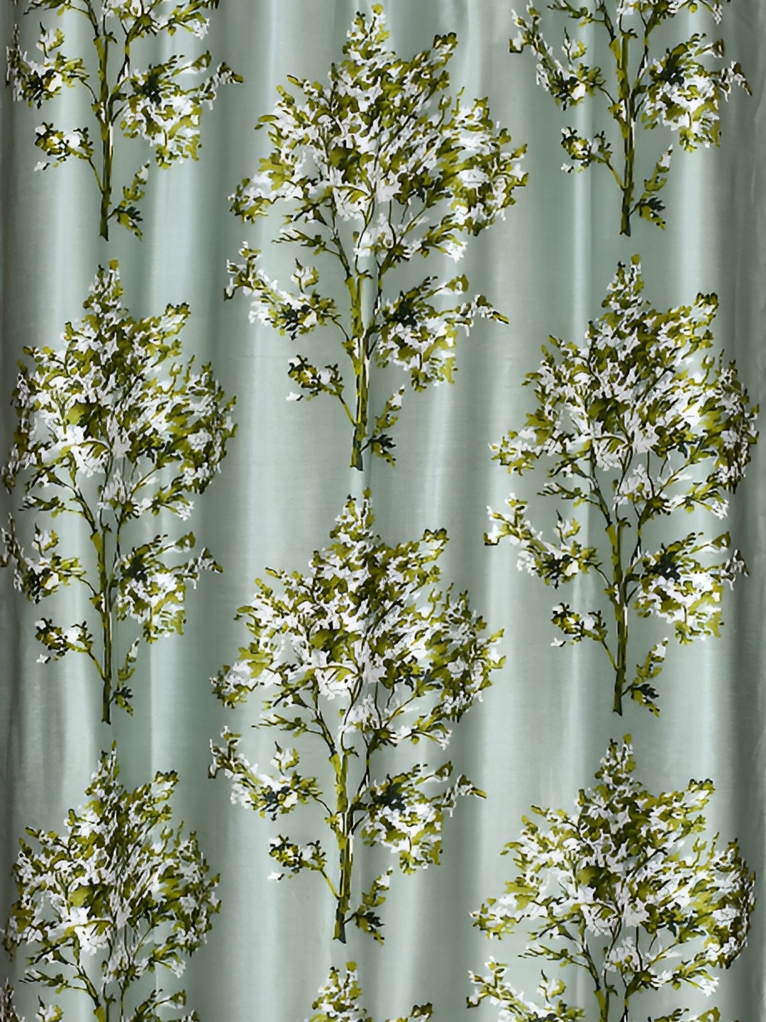 

Galaxy Home Decor Green and White Floral Room Darkening Long Door Curtains