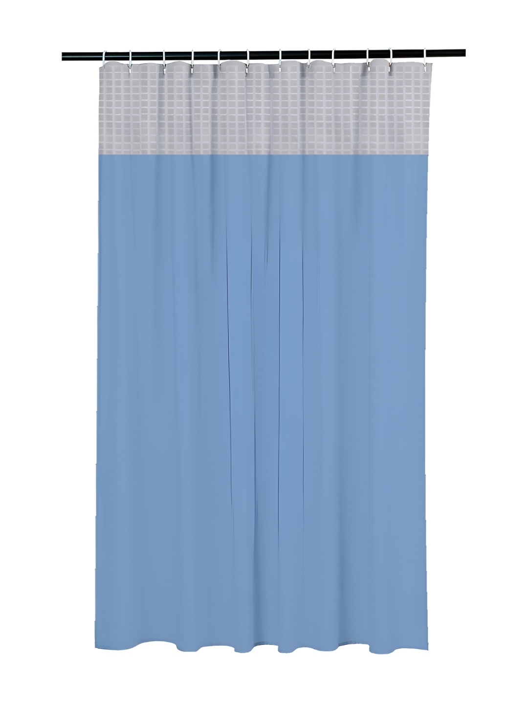 

Kuber Industries Blue & White Eyelet Door Curtain