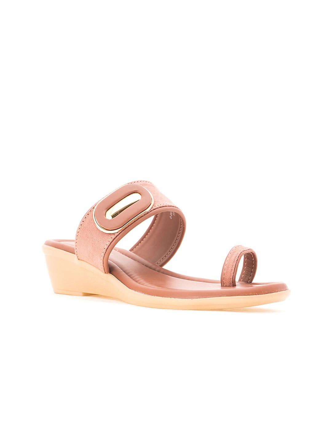 

Khadims Open Toe Wedge Heels, Pink