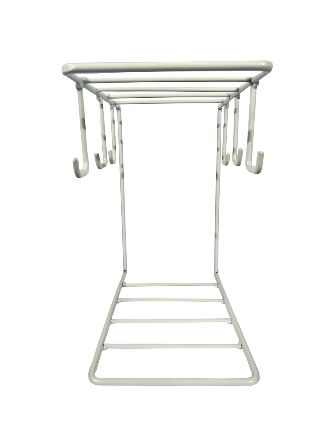 

Kuber Industries White Iron Cup Stand With 6 Hooks