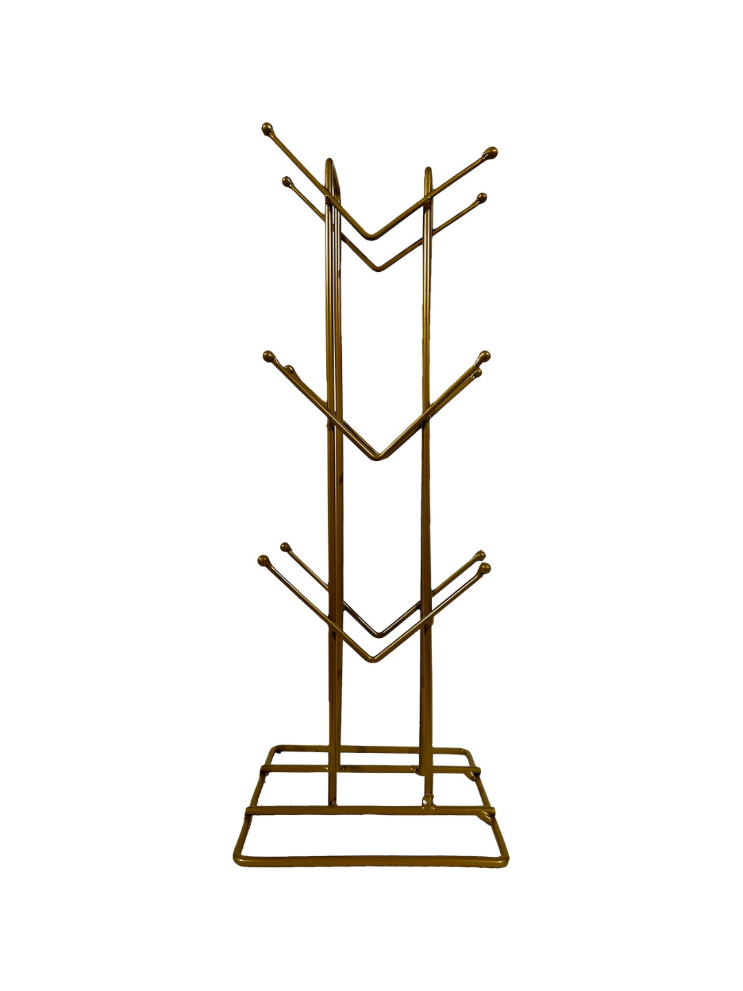 

Kuber Industries Gold toned Iron Cups Stand With 12 Hooks