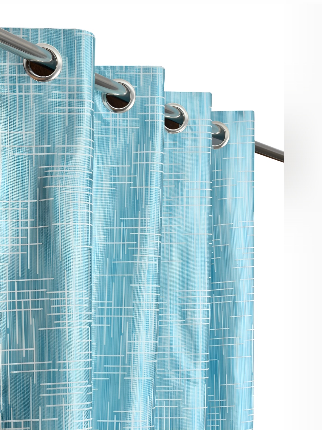 

Galaxy Home Decor Turquoise Blue 3 Pcs Abstract Room Darkening Long Door Curtain