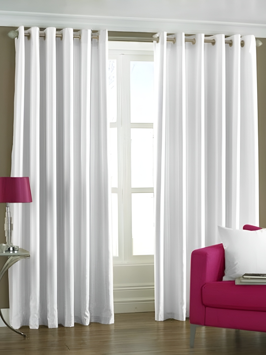 

Galaxy Home Decor Off White 2 Pieces Room Darkening Door Curtains