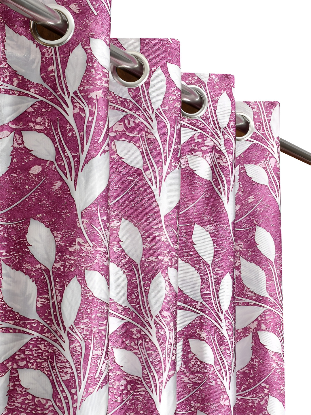 

Galaxy Home Decor Burgundy Floral Room Darkening Long Door Curtain