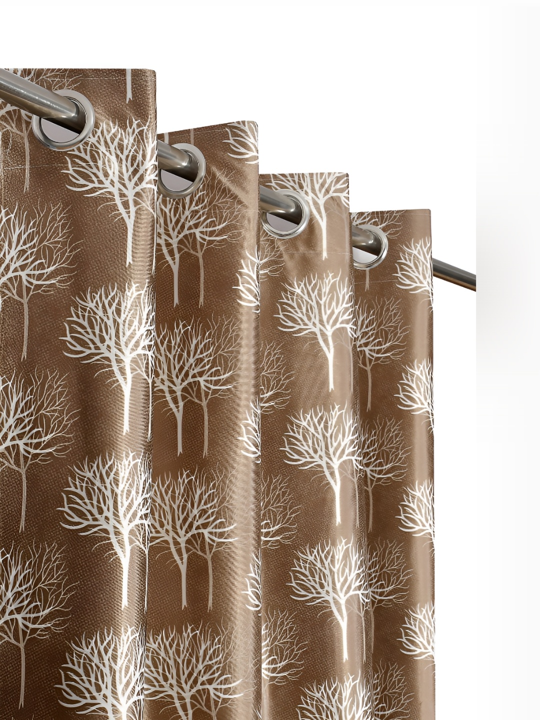 

Galaxy Home Decor Brown Set of 3 Floral Room Darkening Window Curtain