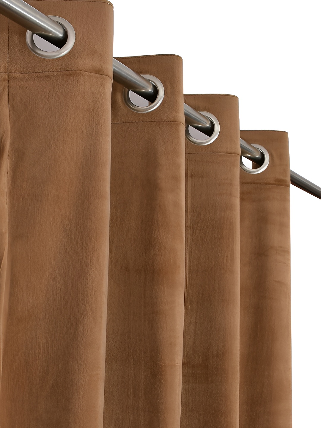 

Galaxy Home Decor Coffee Brown 2 Pieces Room Darkening Long Door Curtains