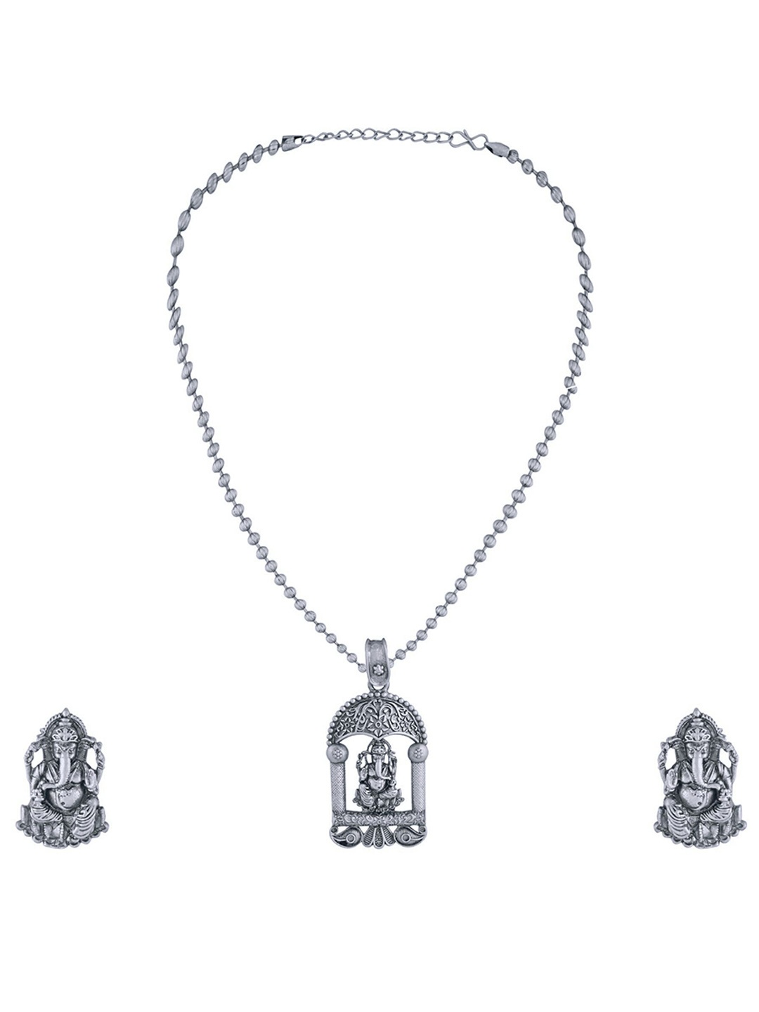

MANSIYAORANGE Silver Plated Jewellery Set