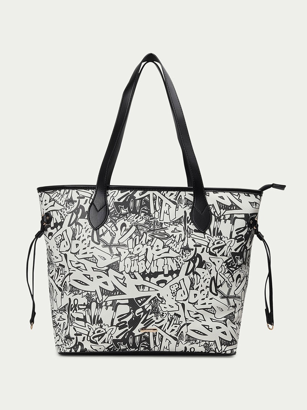 

Ginger by Lifestyle Typography Printed Oversized Shopper Shoulder Bag, White
