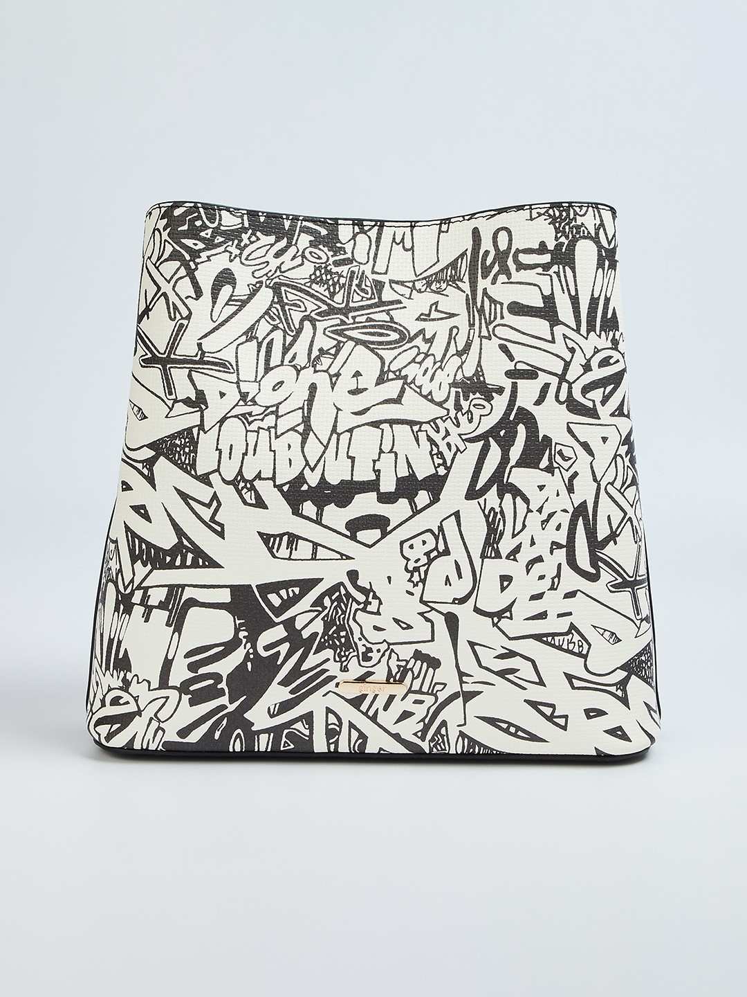 

Ginger by Lifestyle Typography Printed Oversized Shopper Sling Bag, White