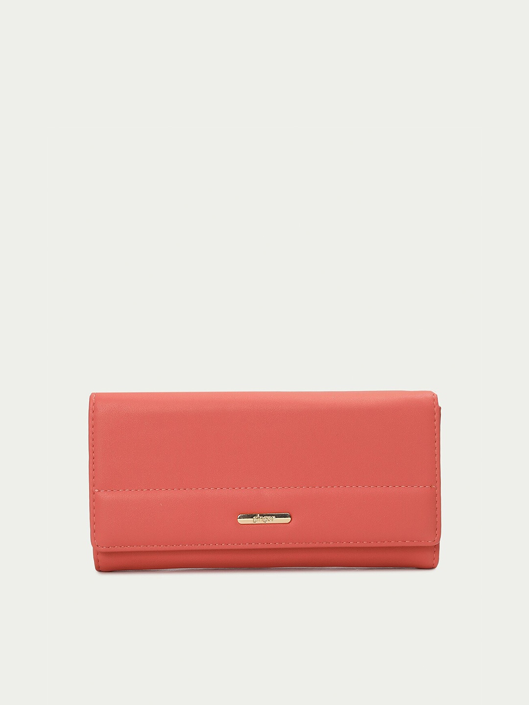 

Ginger by Lifestyle Women Textured Two Fold Wallet, Coral