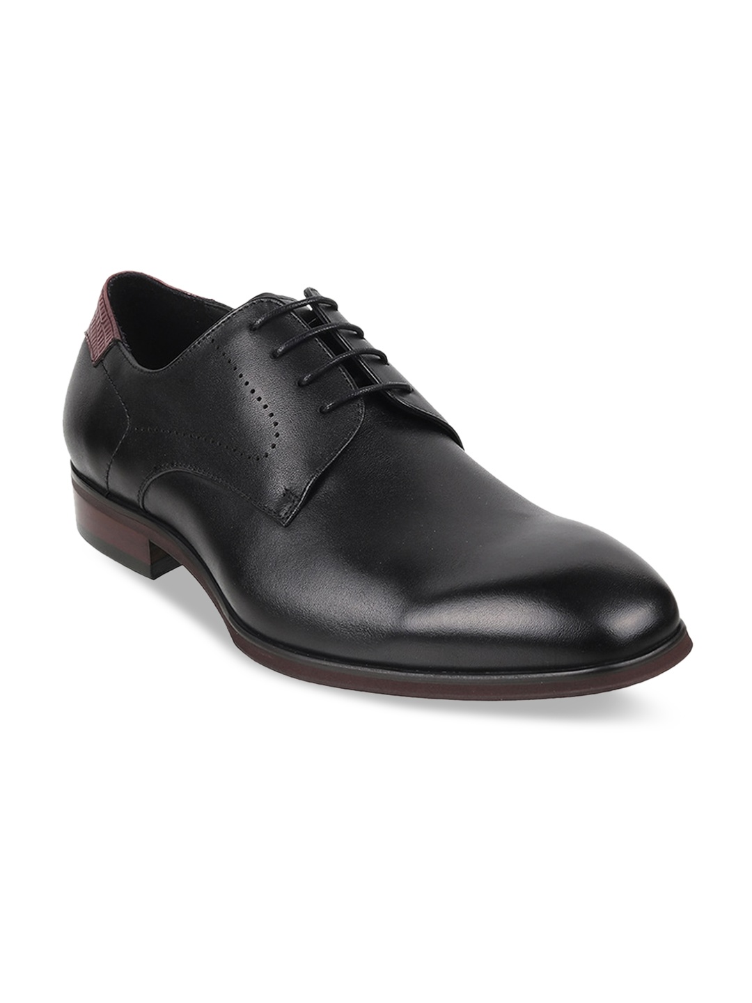 

J.FONTINI Men Textured Formal Derbys, Black