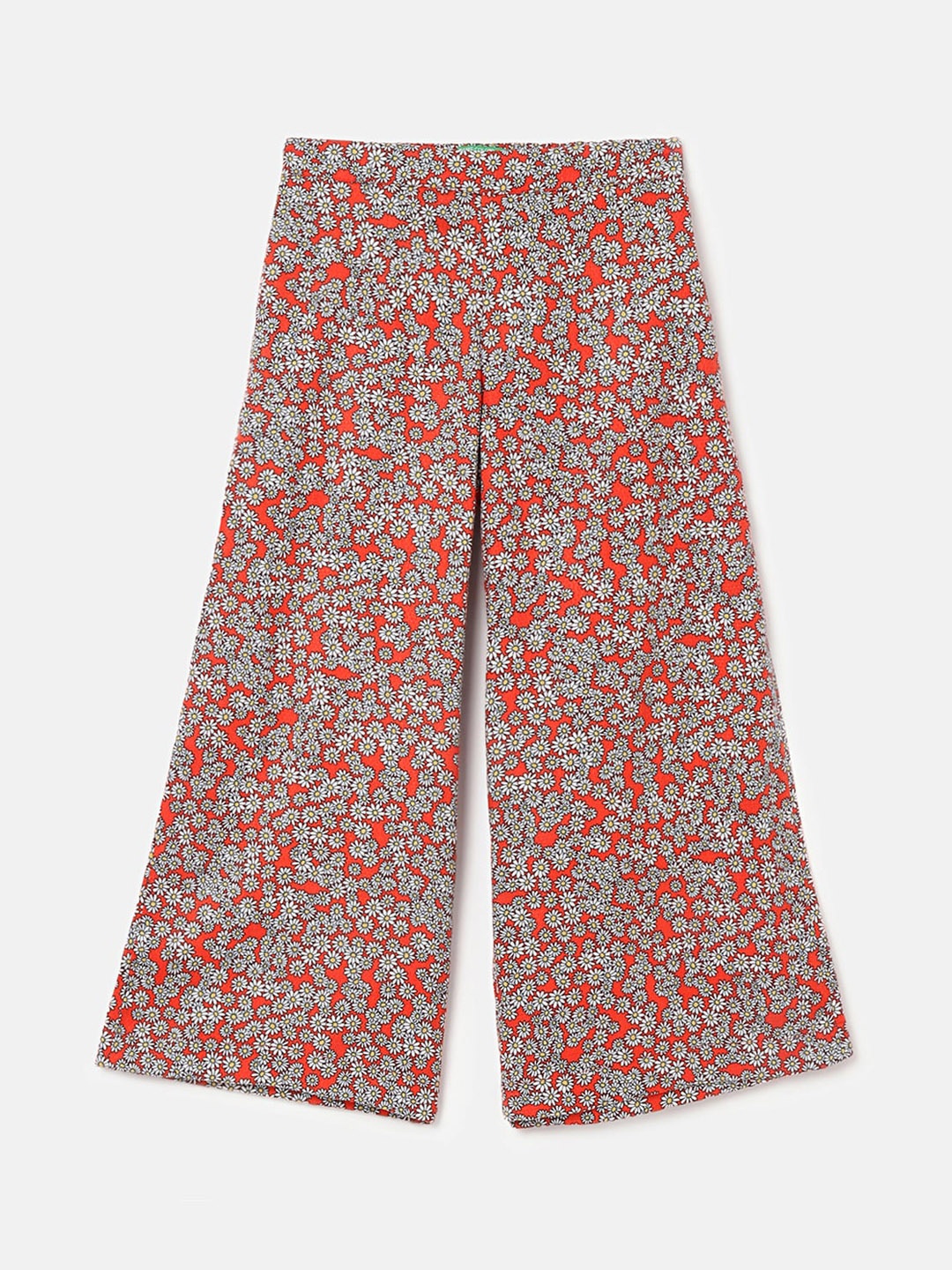 

United Colors of Benetton Girls Floral Printed Parallel Trouser, Grey