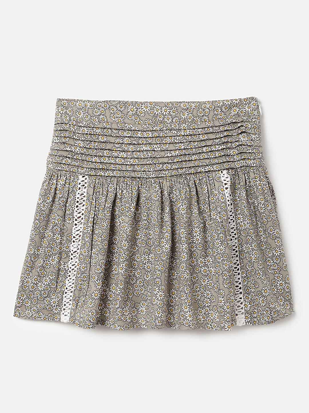 

United Colors of Benetton Infant Girls Printed Flared Midi Skirt, Grey