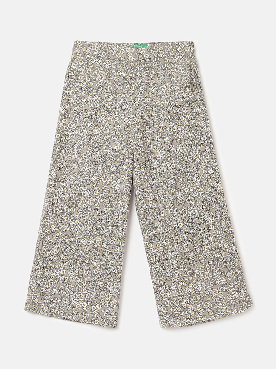 

United Colors of Benetton Girls Floral Printed Parallel Trouser, Grey