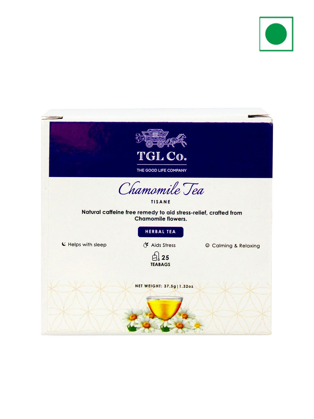 

TGL Co. Pack Of 2 Chamomile Dust 25 Tea Bags- 37.5 G, White