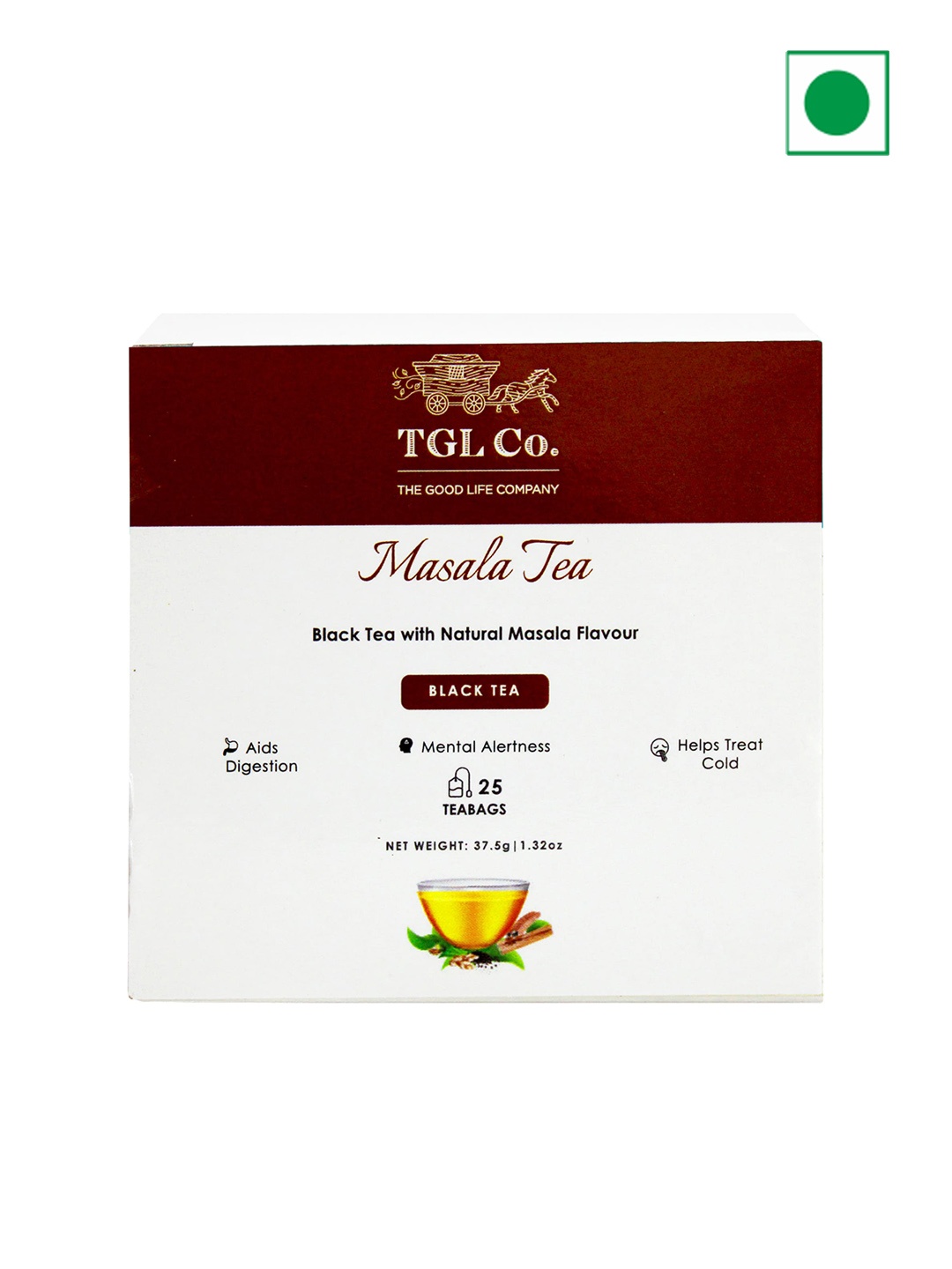 

TGL Co. Pack Of 4 Masala Dust 25 Tea Bags- 37.5 G Each, White