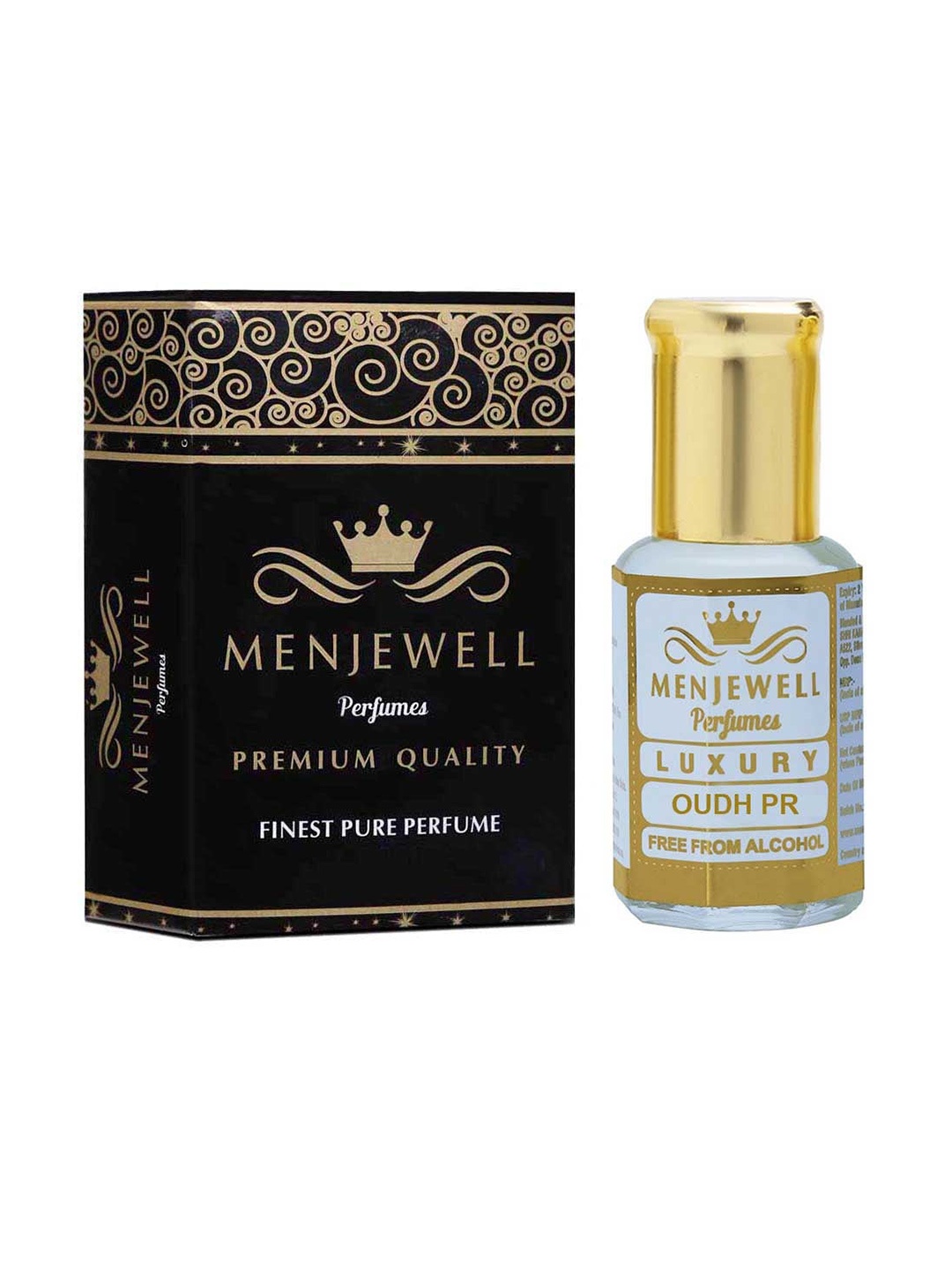 

Menjewell Luxury Oudh PR Alcohol-Free Long Lasting Perfume - 12 ml, Black