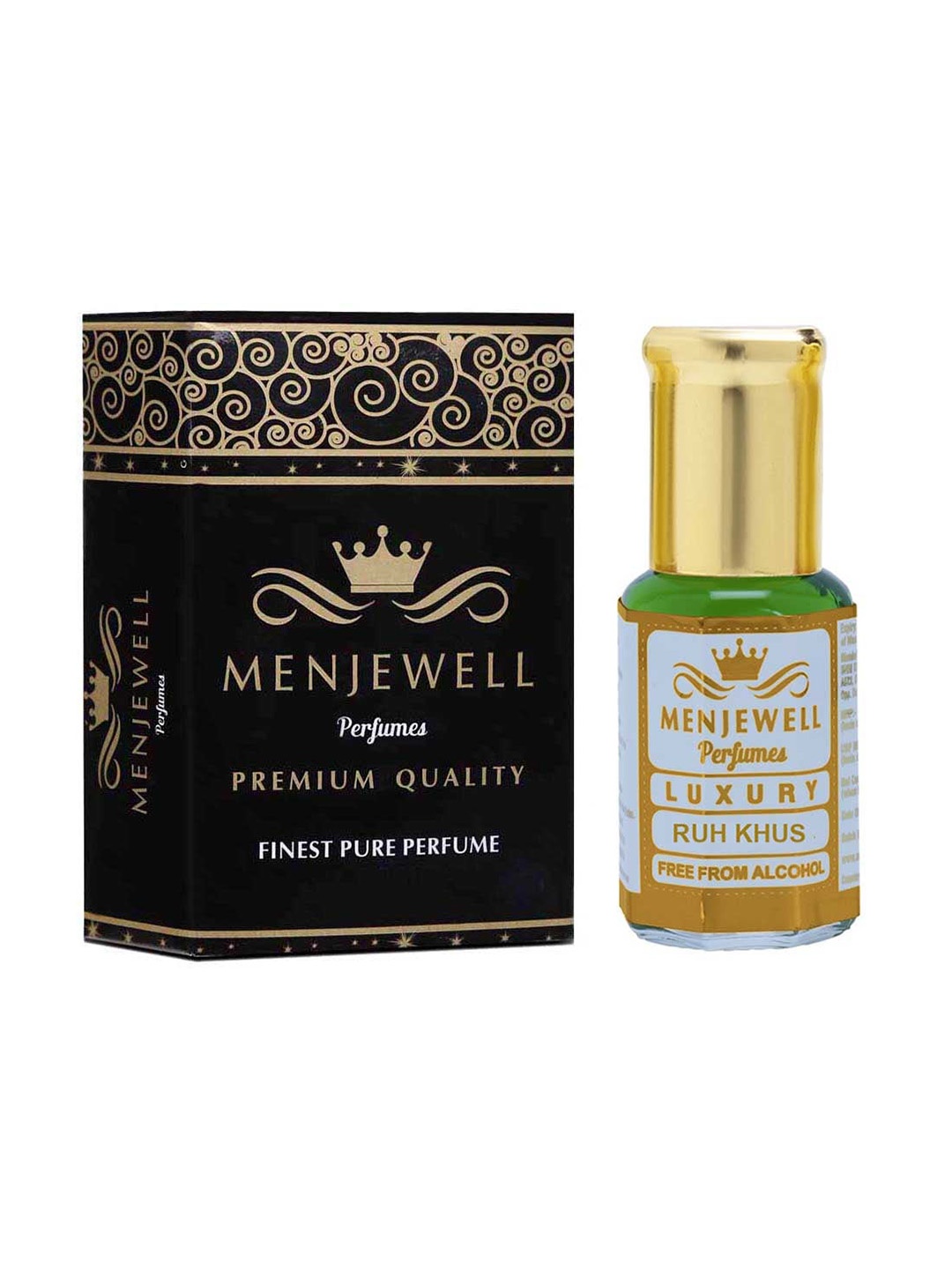 

Menjewell Luxury Ruh Khus Long Lasting Perfume - 12ml, Green