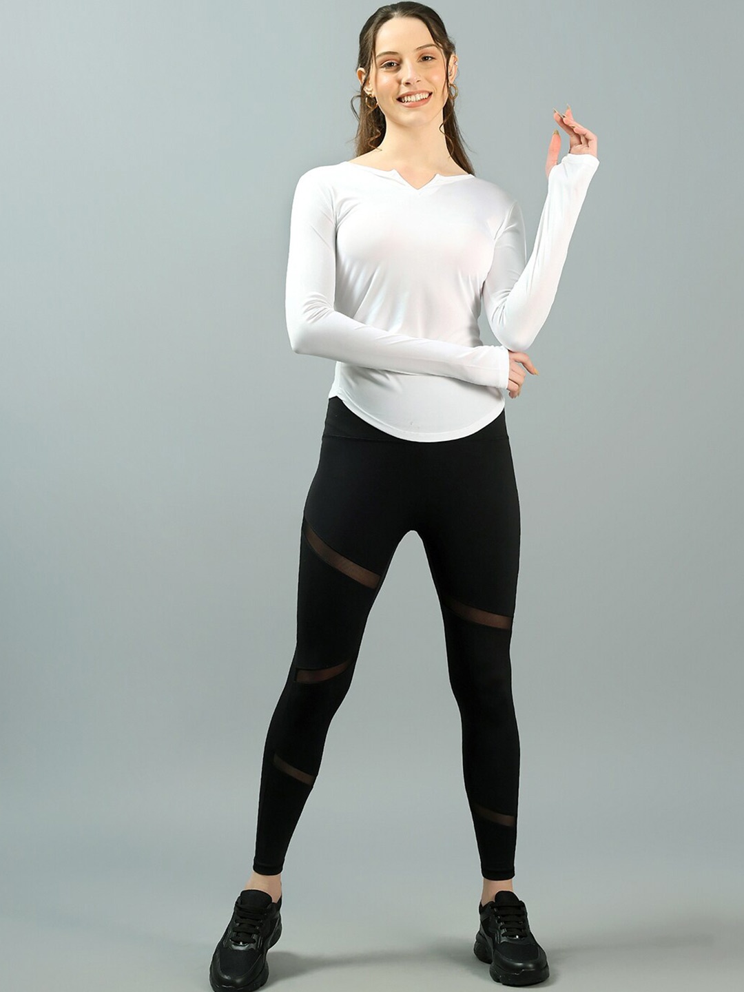 

RYZ Round Neck Light Weight Sports top, White