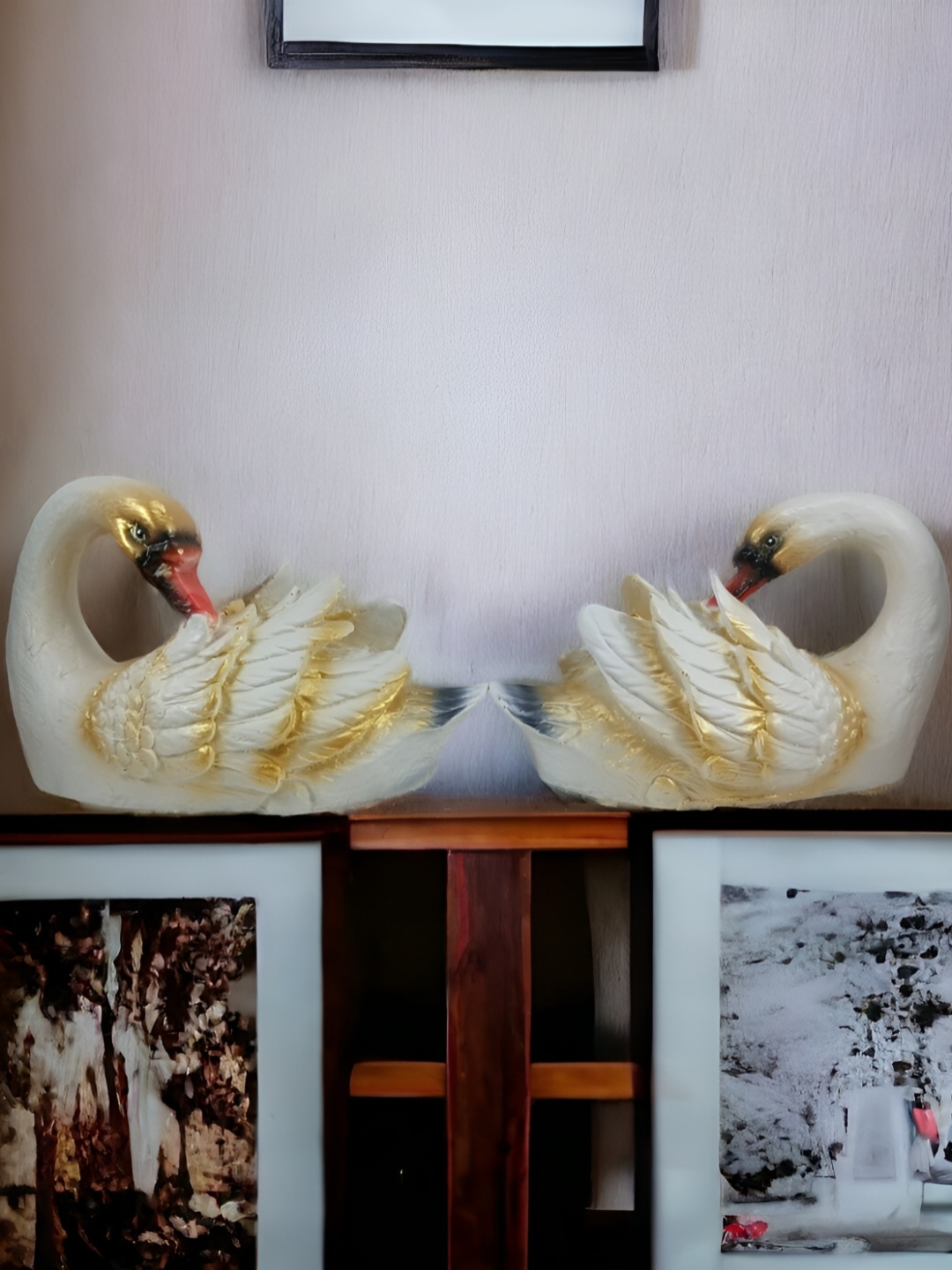 

SANKALAN CREATIONS White 2 Pieces Figurine Showpiece