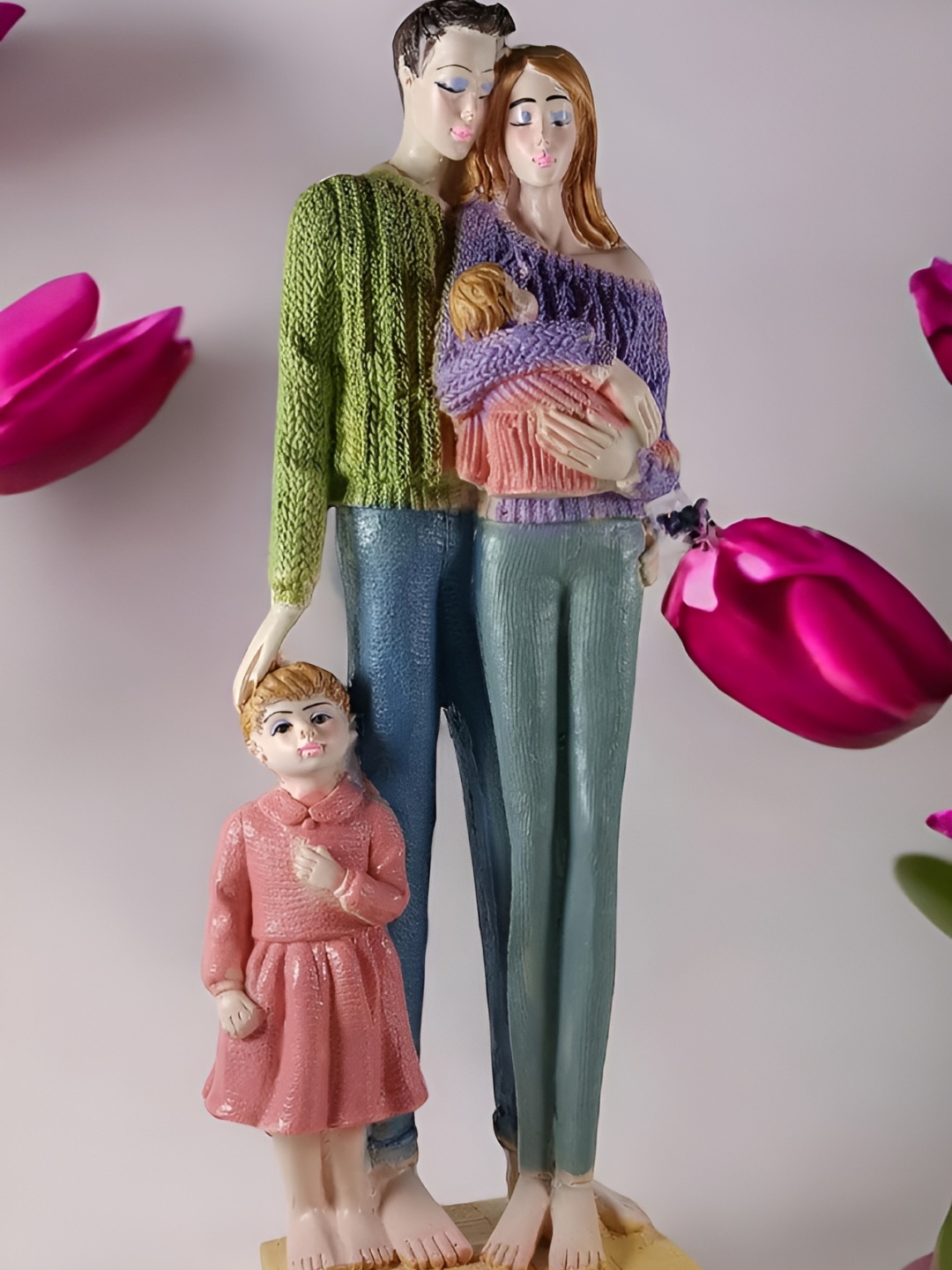 

SANKALAN CREATIONS Green & Purple Figurine Showpiece