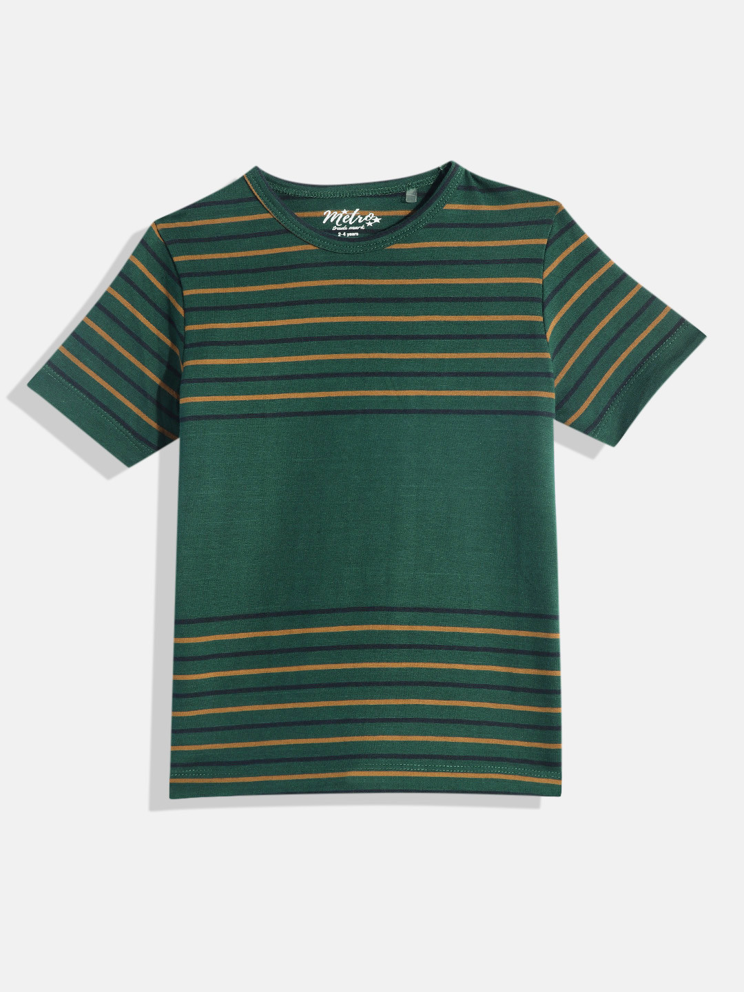 

METRO KIDS COMPANY Boys Striped T-shirt, Green