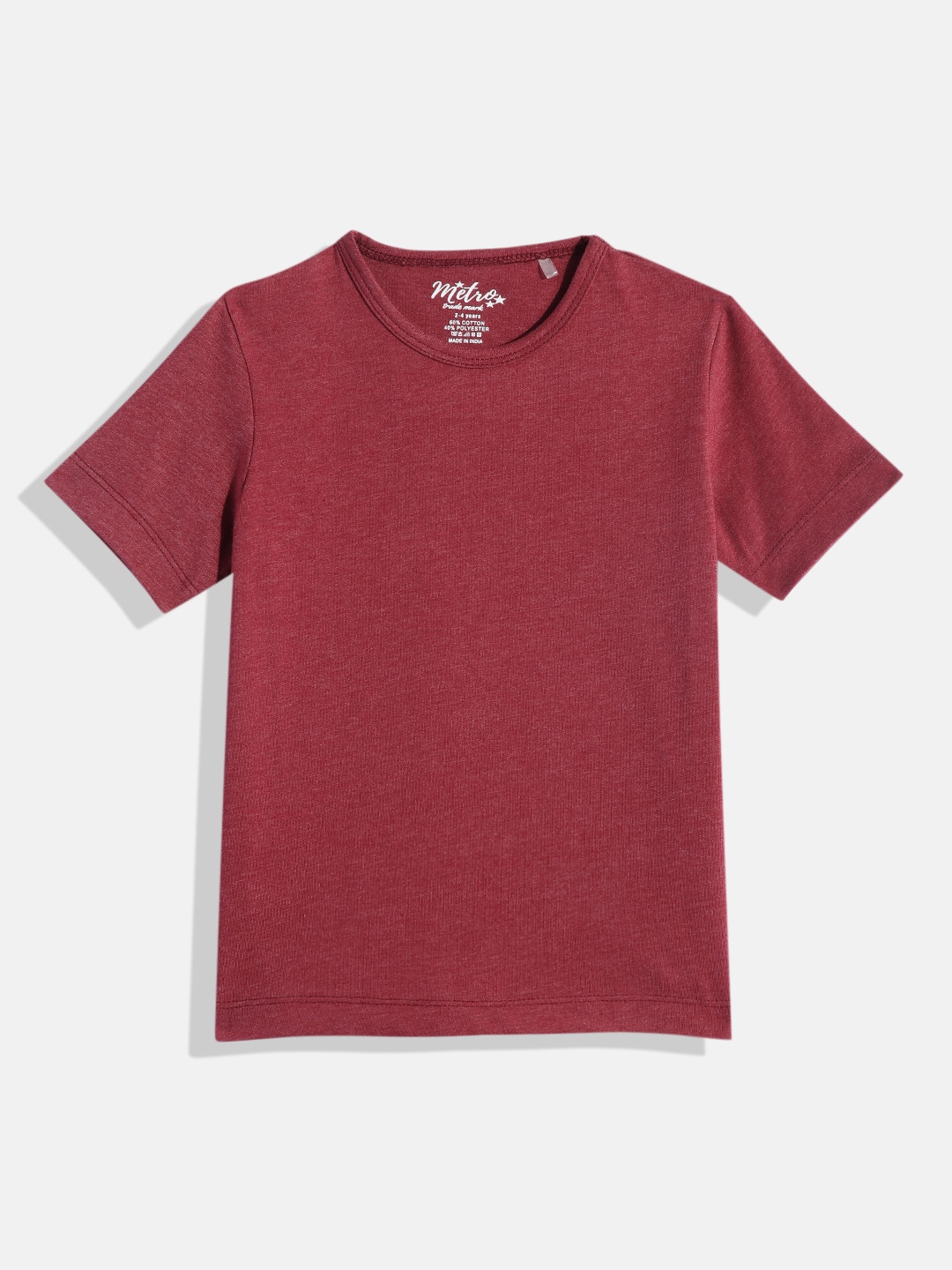 

METRO KIDS COMPANY Boys Solid T-shirt, Maroon