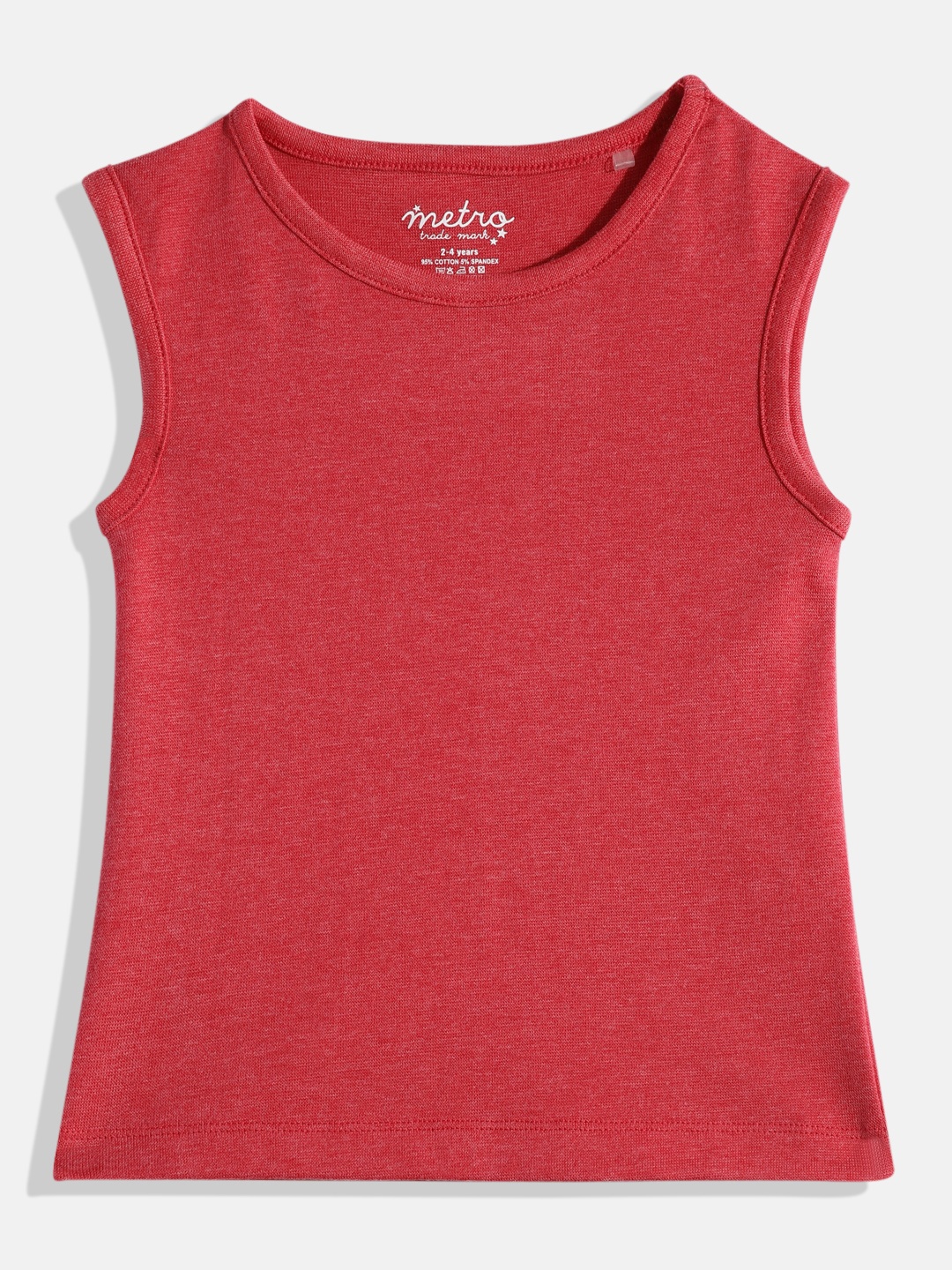 

METRO KIDS COMPANY Girls Pure Cotton T-shirt, Red