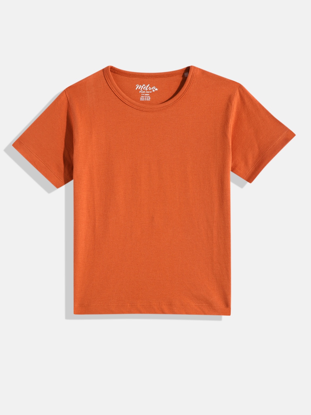 

METRO KIDS COMPANY Boys Solid T-shirt, Orange