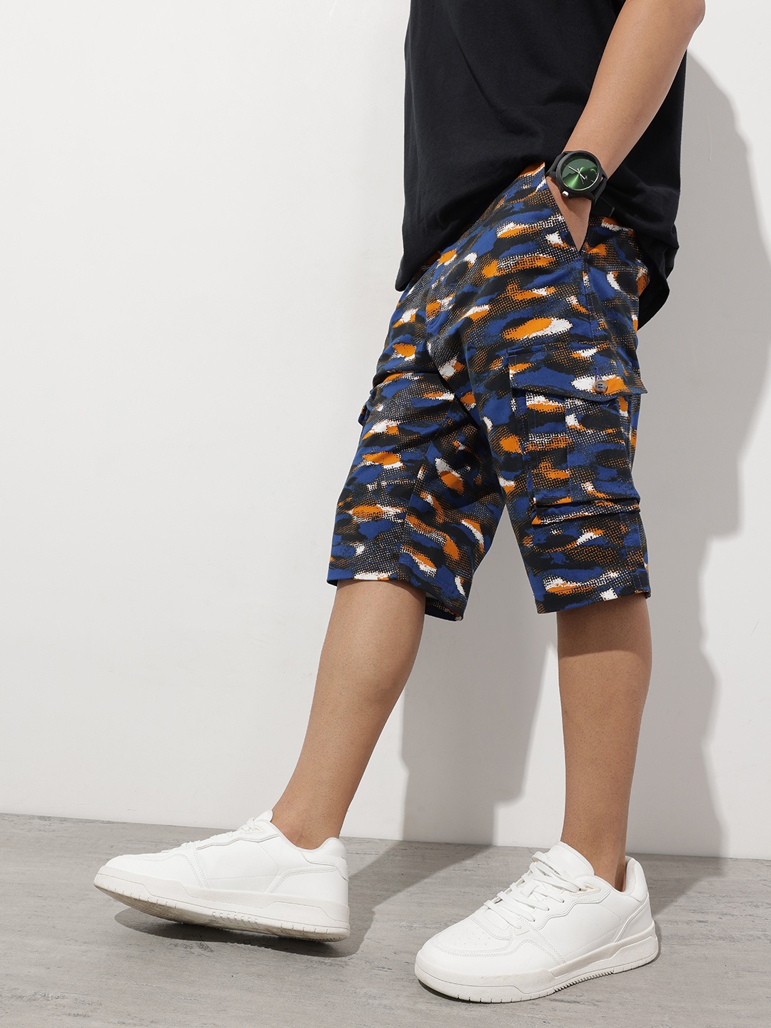 

Kook N Keech Abstract Dreams Cargo Shorts, Navy blue