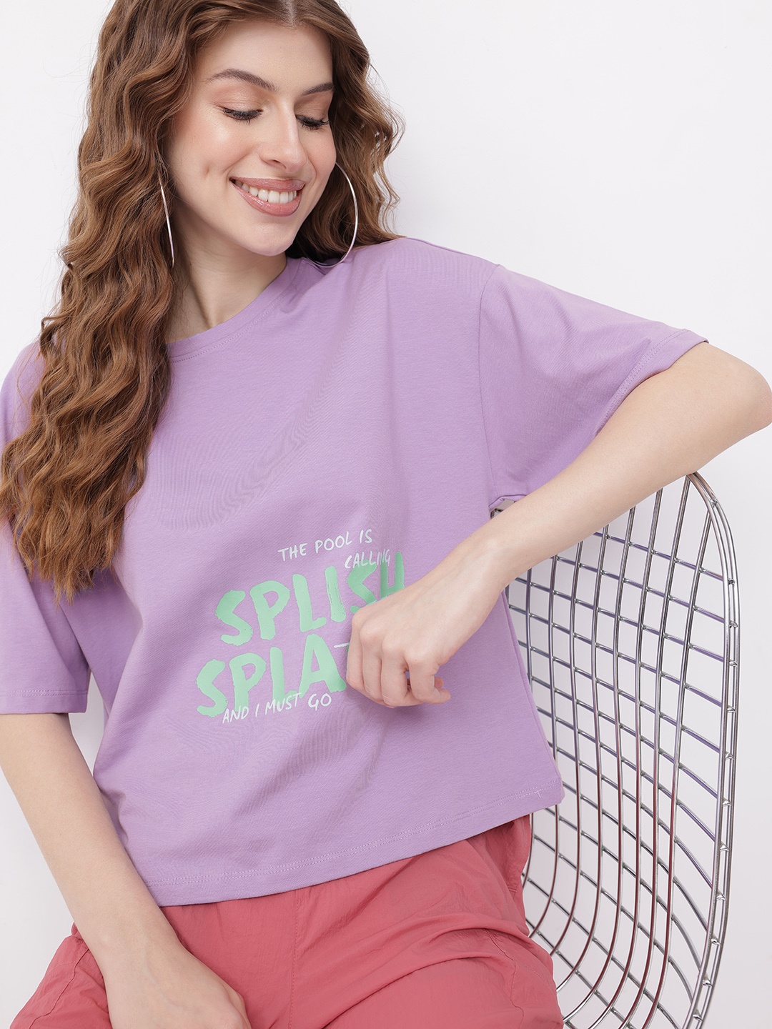 

DressBerry Streetwear Staple Oversize T-shirt, Lavender