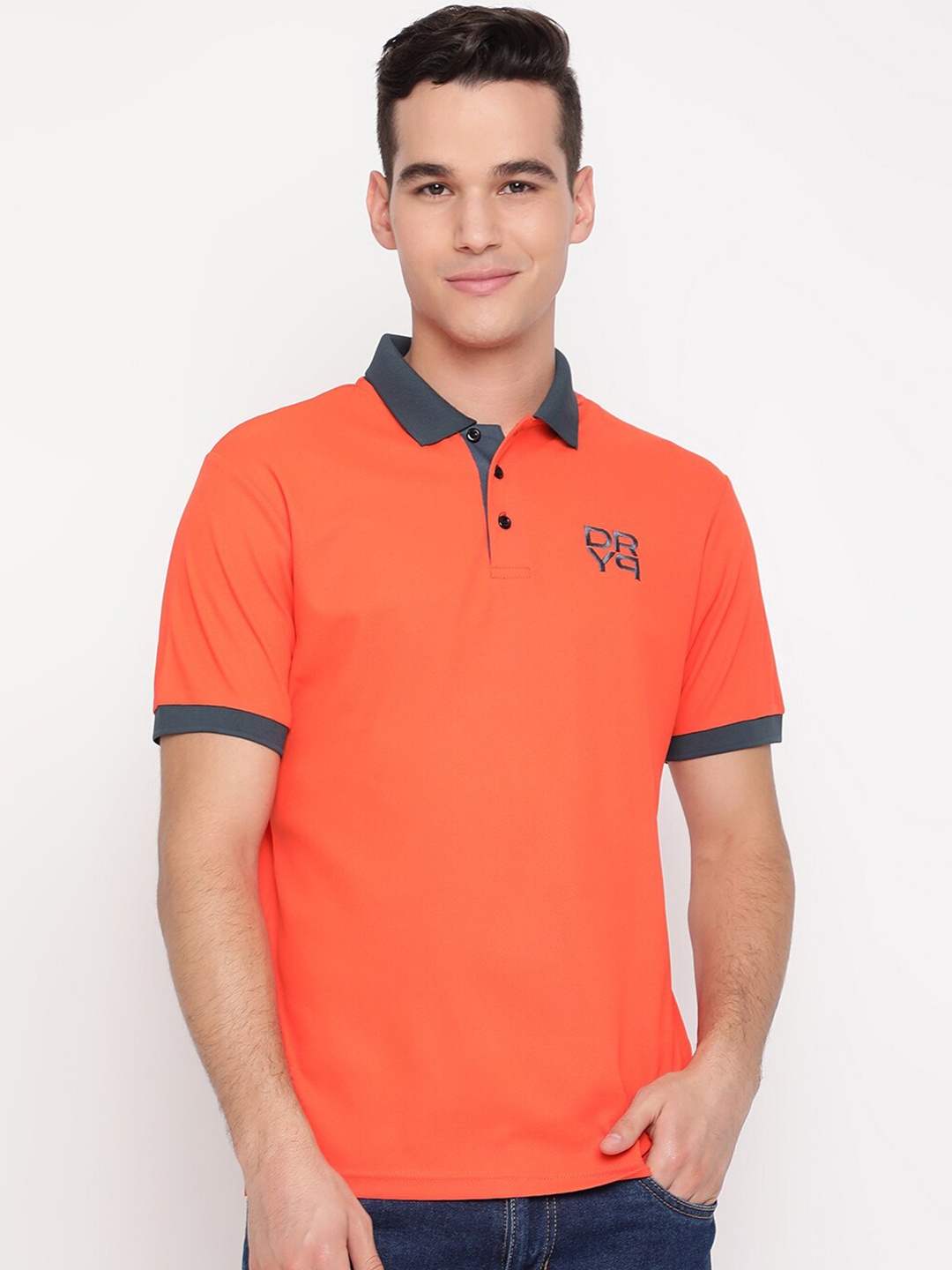 

DRYP EVOLUT Polo Collar Rapid-Dry T-shirt, Orange