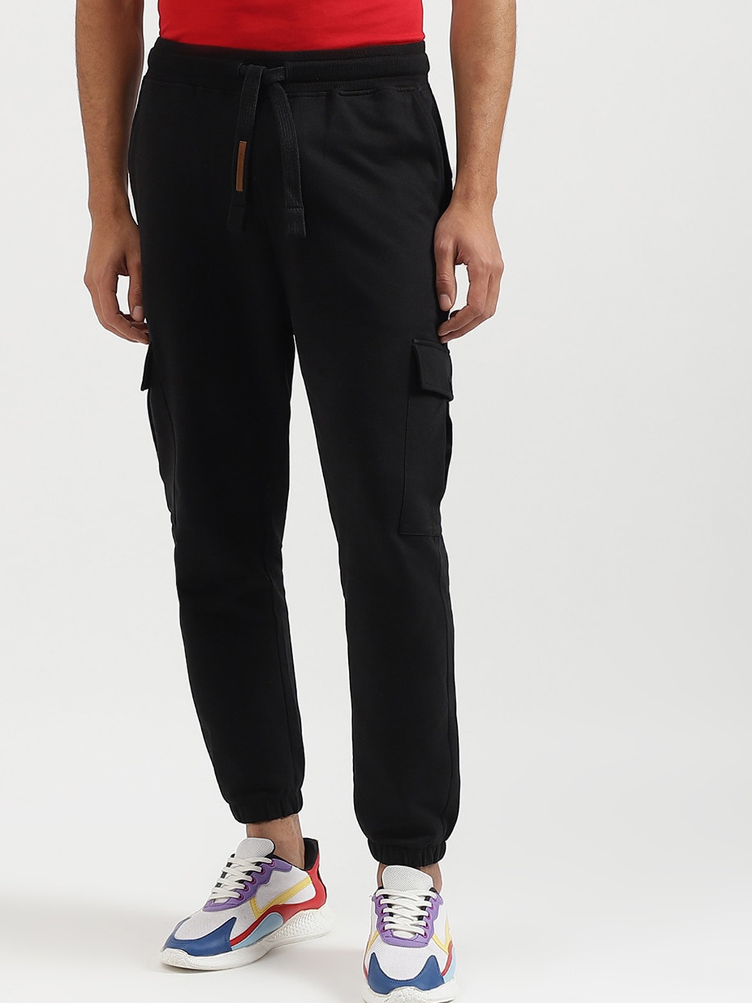 

United Colors of Benetton Men Pure Cotton Joggers, Black