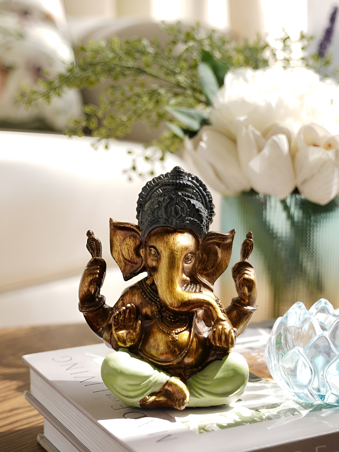 

Pure Home and Living Green Religious Idol Showpiece