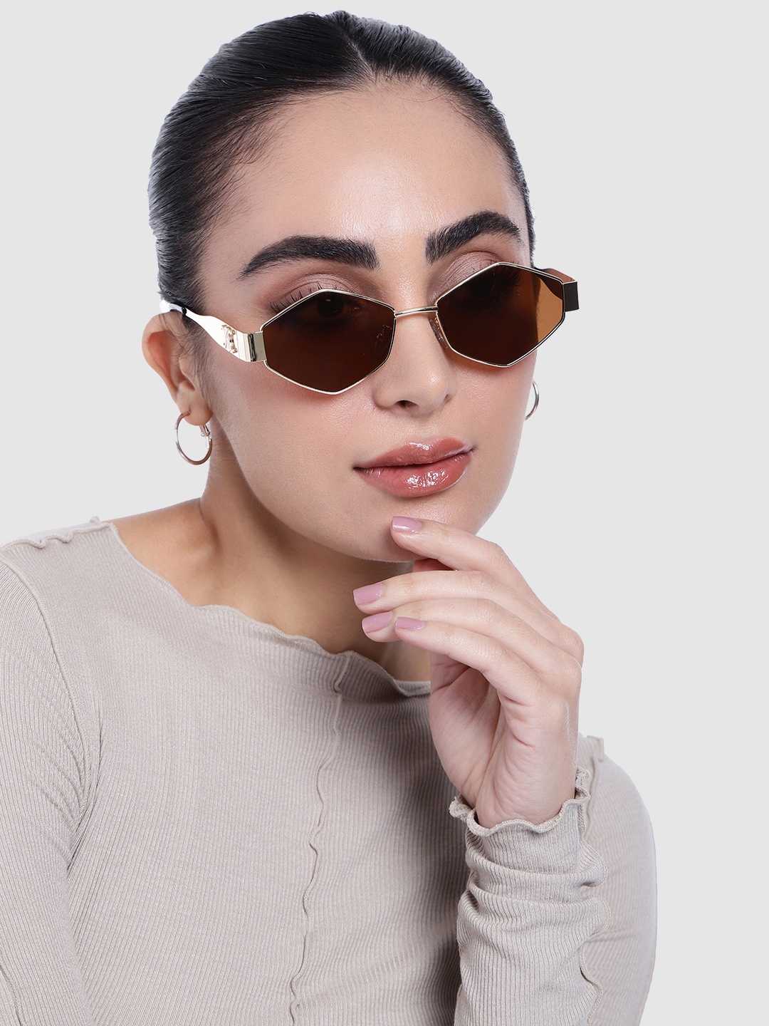 

DressBerry Unisex Round Sunglasses with UV Protected Lens, Brown