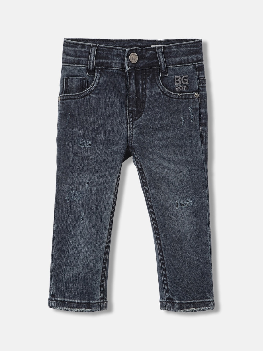 

Blue Giraffe Boys Straight Fit Low Distress Stretchable Jeans