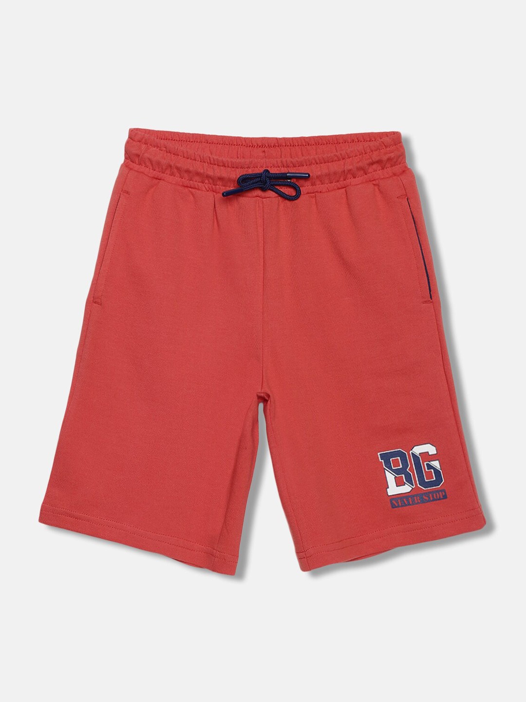 

Blue Giraffe Boys Regular Fit Pure Cotton Terry Shorts, Red