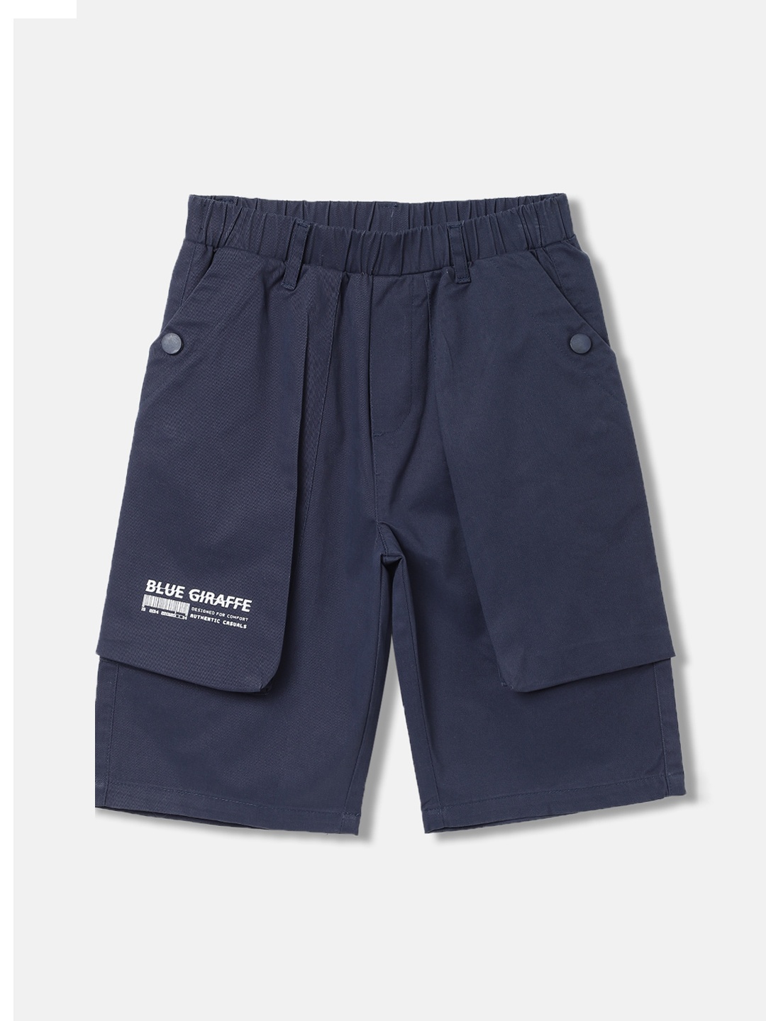 

Blue Giraffe Boys Mid-Rise Shorts, Navy blue