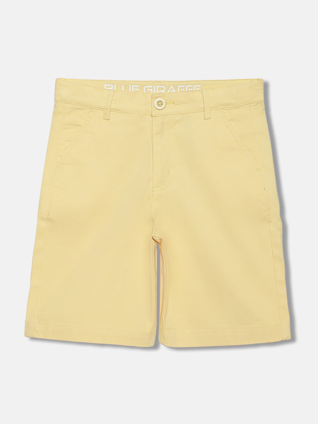 

Blue Giraffe Boys Regular Fit Pure Cotton Shorts, Yellow