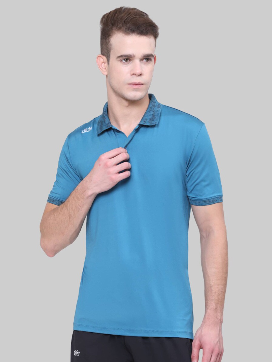

DIDA Polo Collar Light Weight Dri FIT Sports T-shirt, Blue