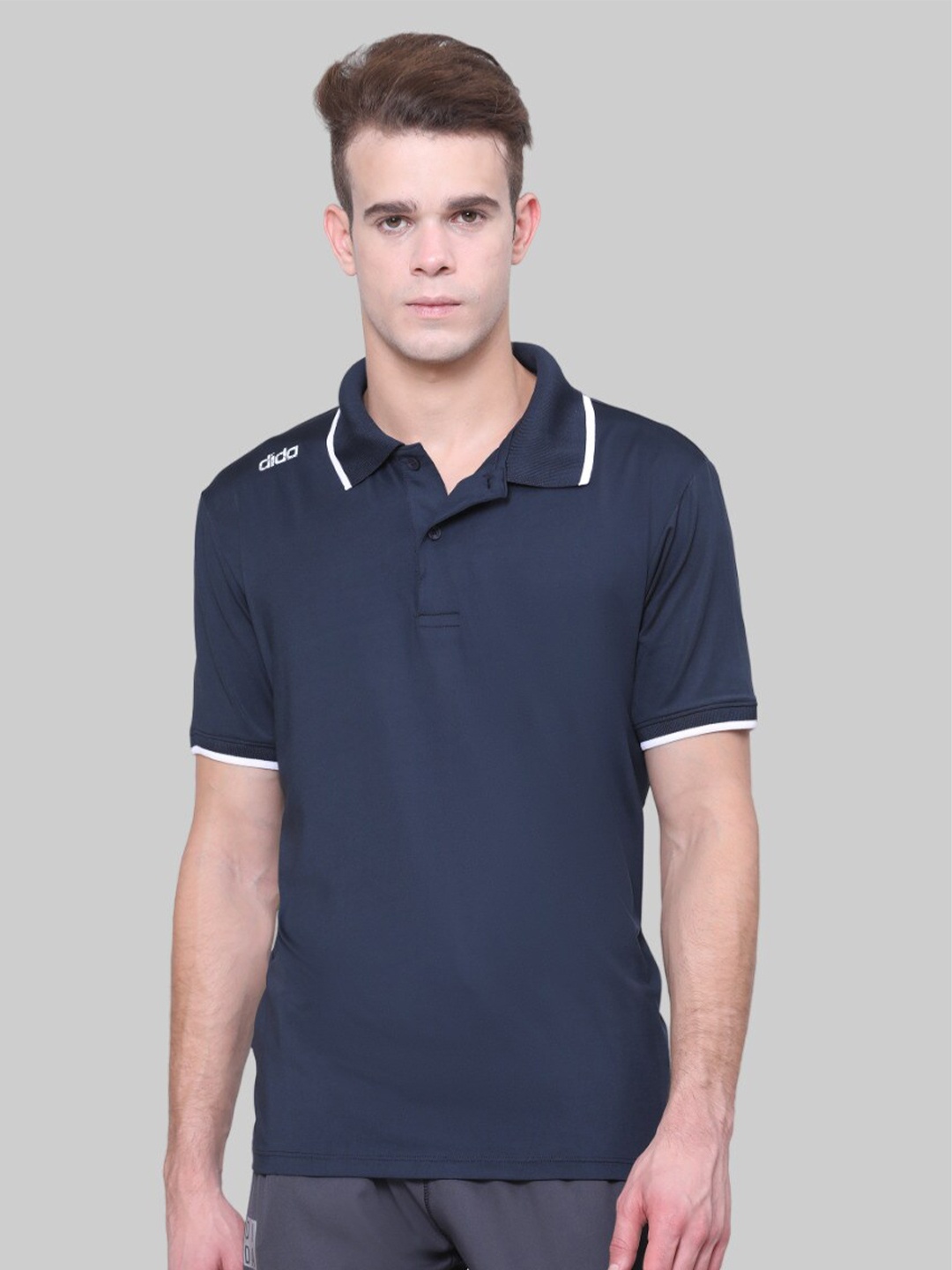 

DIDA Polo Collar Dri-FIT Sports T-shirt, Navy blue