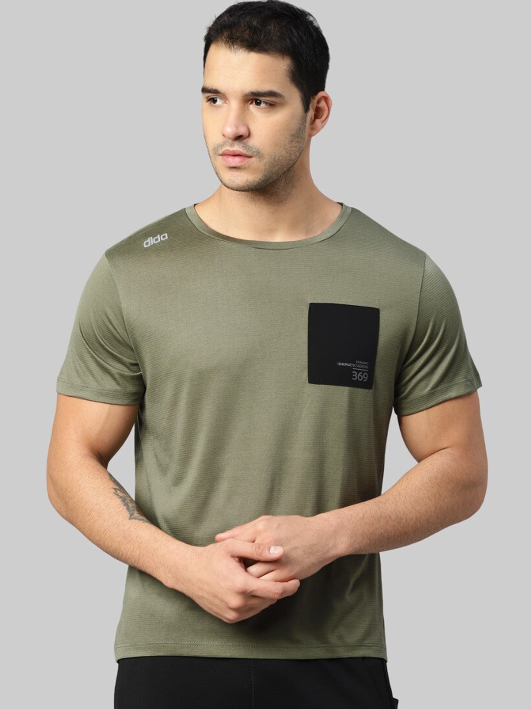 

DIDA Round Neck Light Weight Dri-FIT Comfort Fit Sports T-shirt, Green