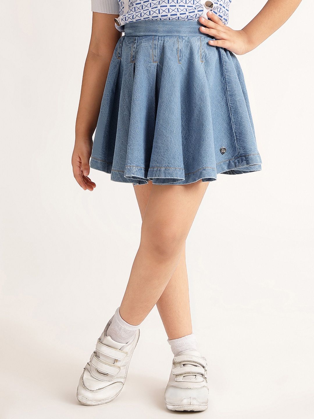 

Blue Giraffe Girls A-Line Pure Cotton Mini Skirt