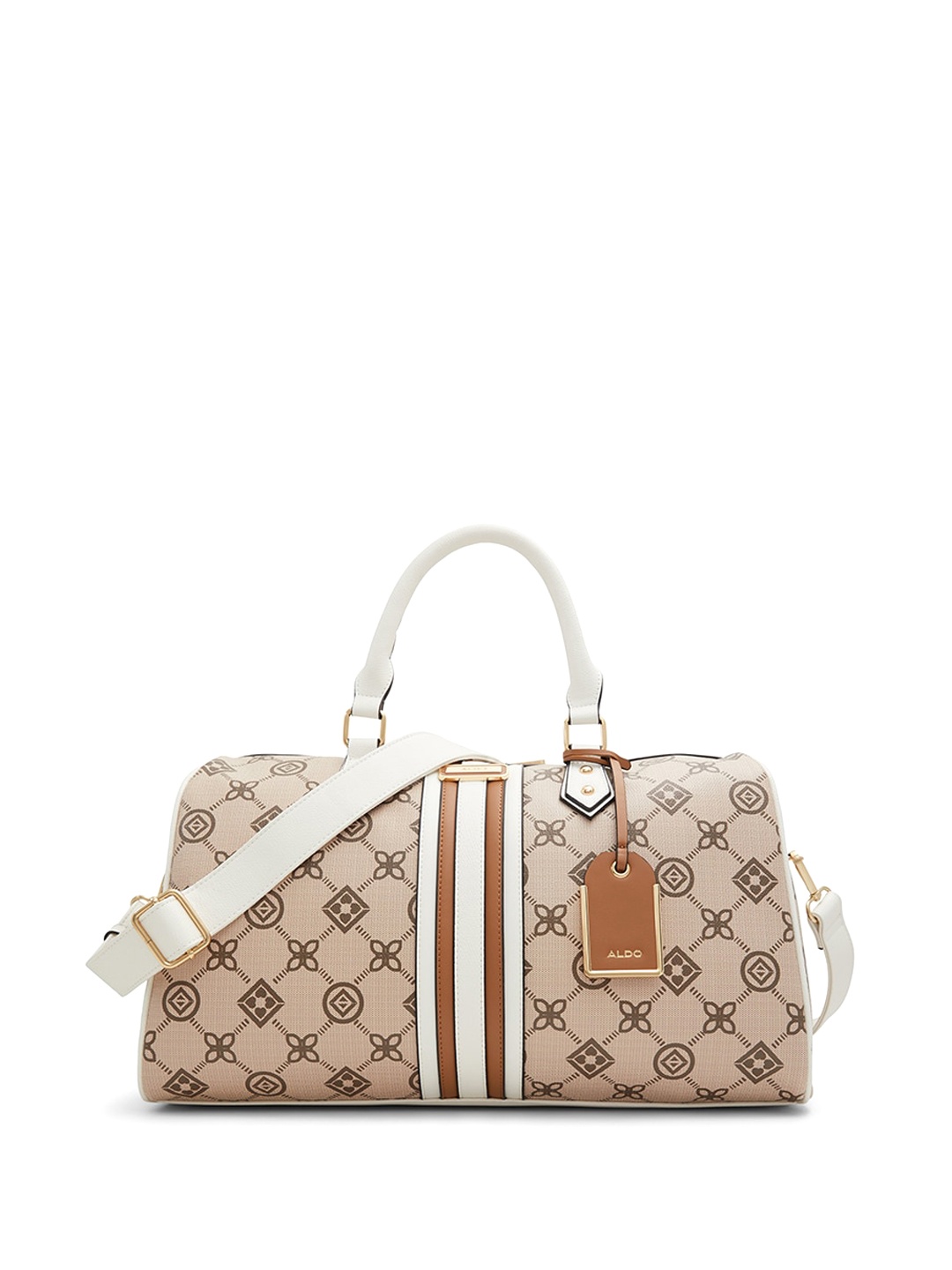 

ALDO Checked Structured Handheld Bag, Brown