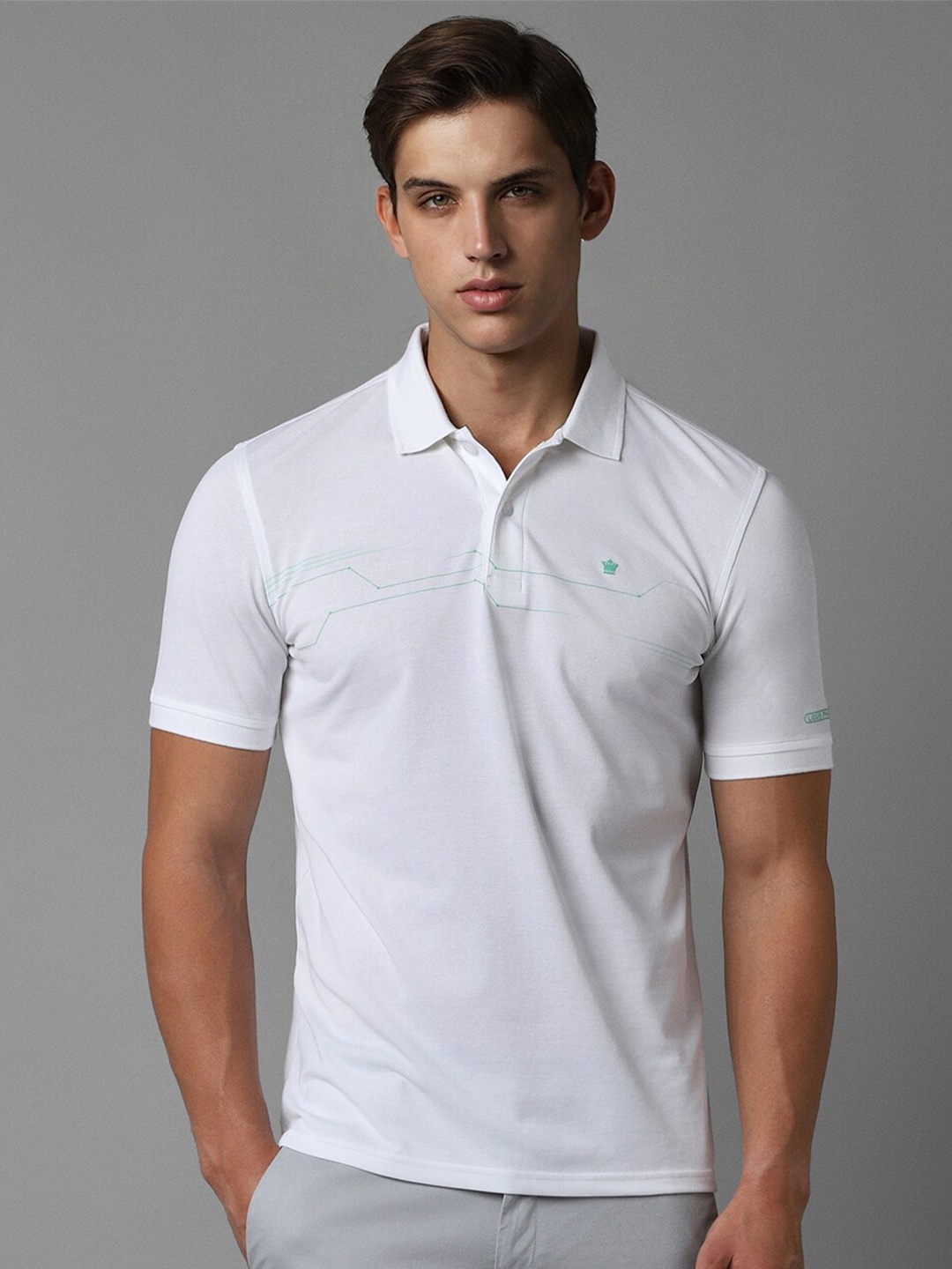 

Louis Philippe Polo Collar Regular Fit T-shirt, White